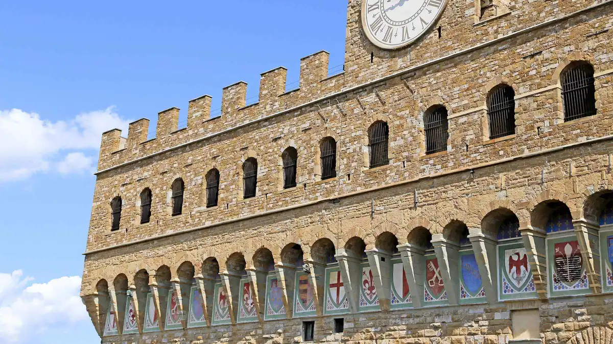 Salone dei Cinquecento seen on a Palazzo Vecchio ticket visit with audioguide in Florence, Italy