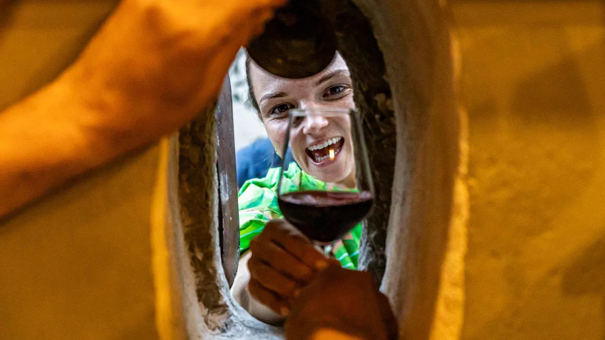 Buchetta del vino tasting in the Oltrarno on a Florence sunset food and wine tour in Italy