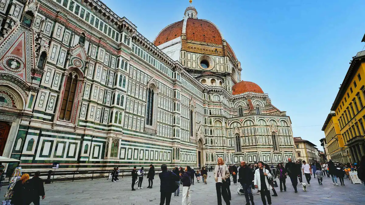 Climbers on the Brunelleschi Dome stairs with a Duomo complex ticket in Florence, Italy